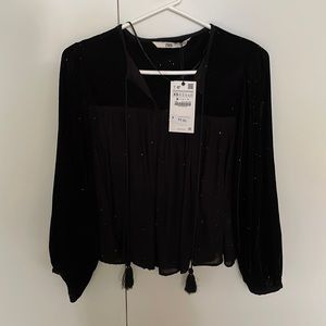 Zara top black size XS